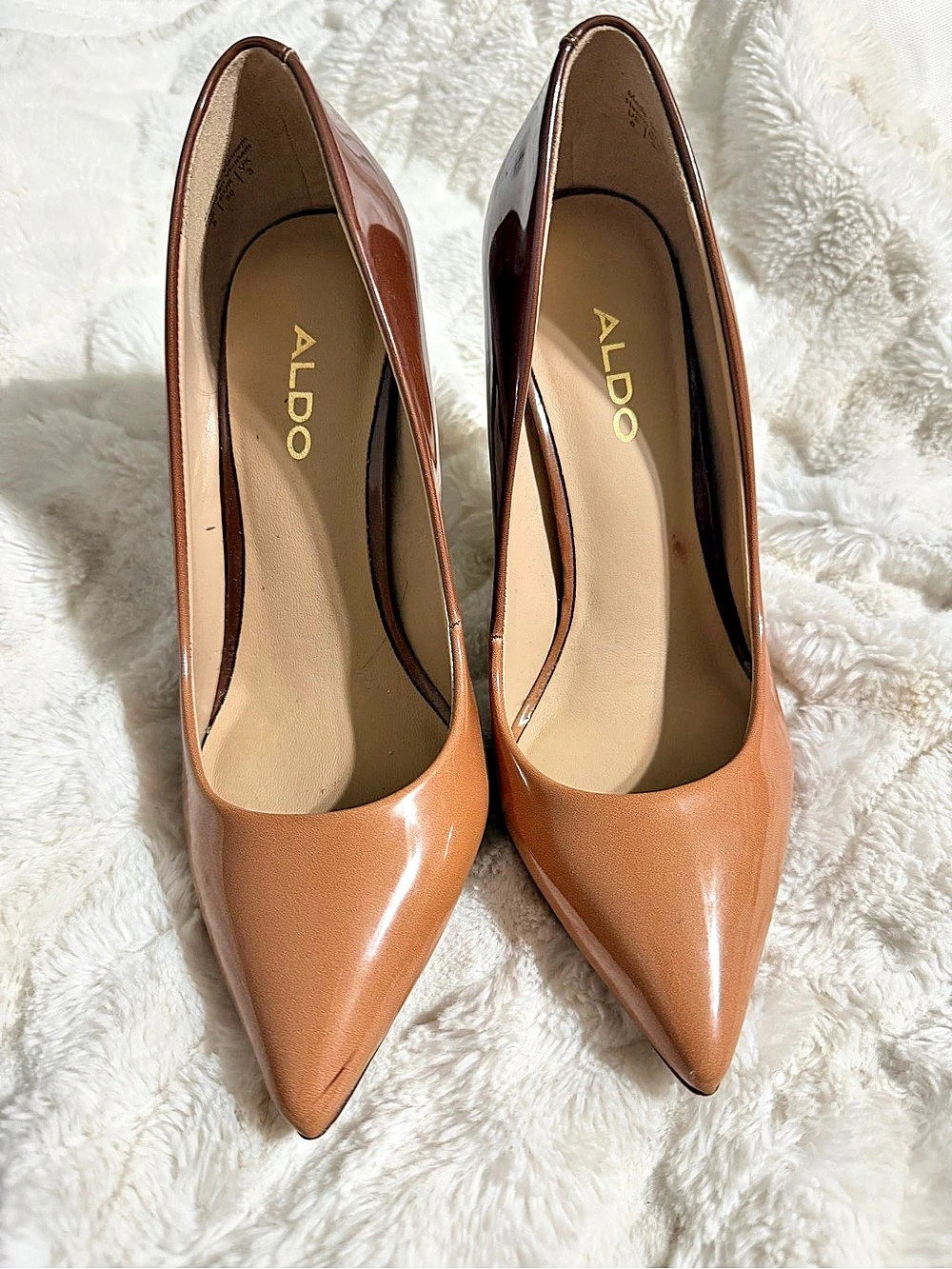 ALDO Pointed Toe Pumps in Brown